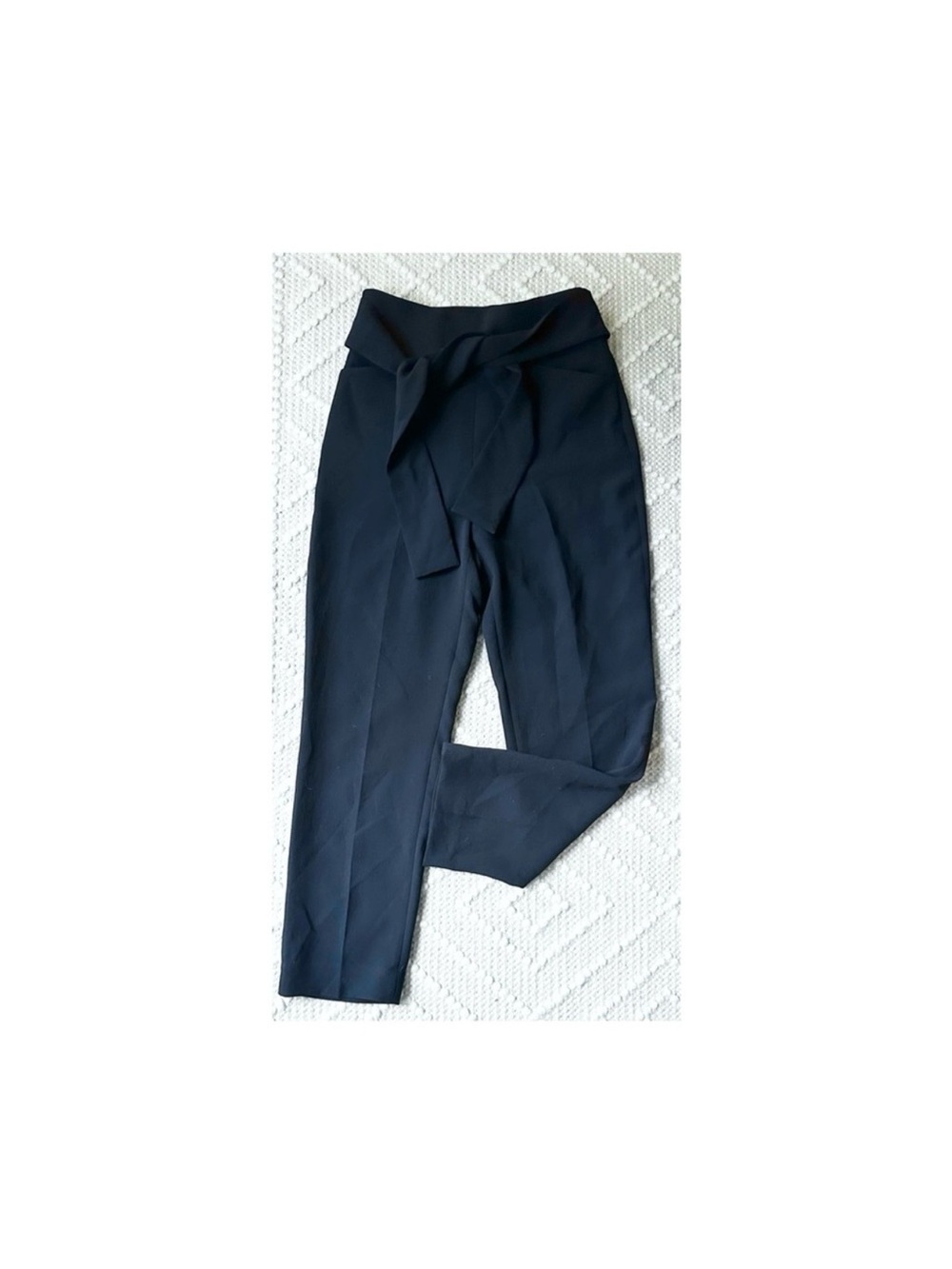 Wilfred Black Tie-Waist Tapered Trousers